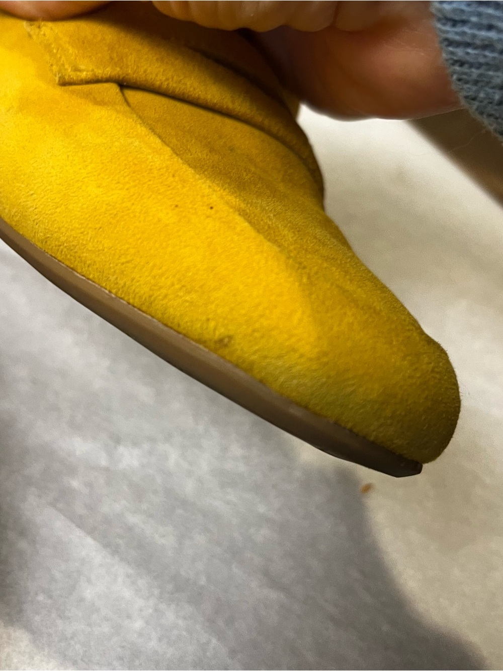 Antonio Melani Suede penny loafers in mustard yellow size 7 1/2 - Picture 9 of 12
